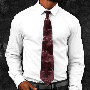 Gravata Moody Agate Vinho Bordéus Sangria Merlot Maroon