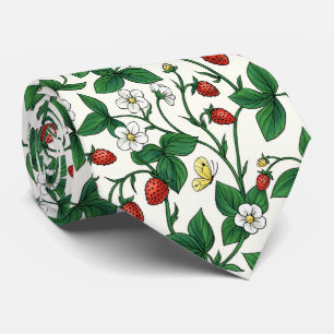 Gravata Morangos silvestres vermelho/amarelo/verde/branco