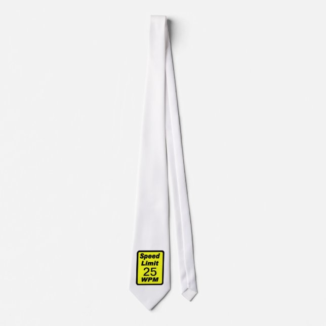 Gravata Morse Code Speed Limit Necktie Personalize-O! (Frente)