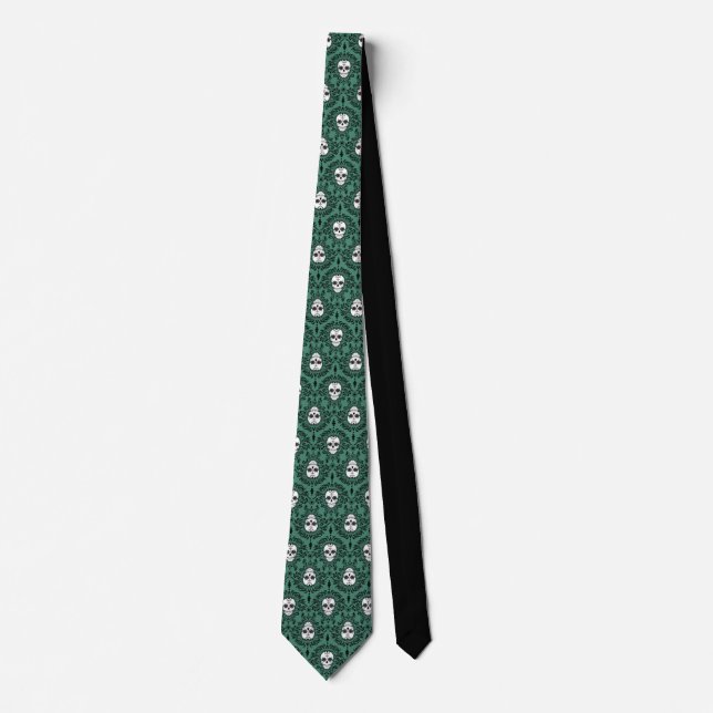 Gravata Morto Damask - Chic Sugar Skull Tie (Frente)