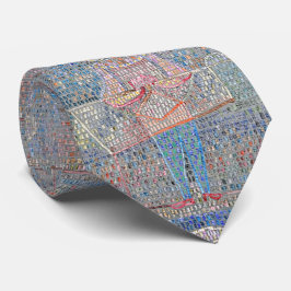 Gravata Mosaico Abstrato - Menino com Roupas Elegantes 