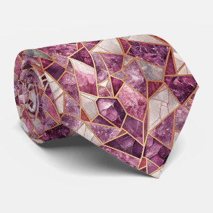 Gravata Mosaico de Ámora – Vidro Rachado - Roxo