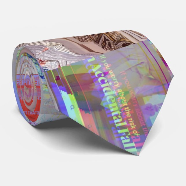 Gravata Mosaico Geométrico Glitch de Patchwork Tradicional (Rolled)