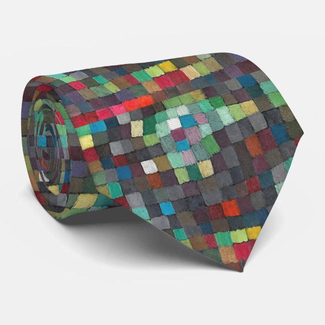 Gravata Mosaico Moderno – Harmonia de Pixel (Rolled)