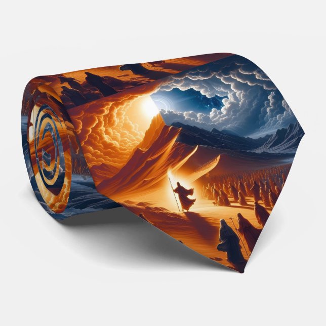 Gravata Moshe recebendo a Torá no Monte Sinai (Rolled)