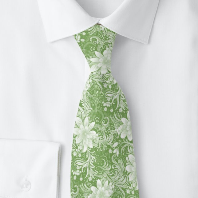 Gravata Moss Floral Batik (Criador carregado)
