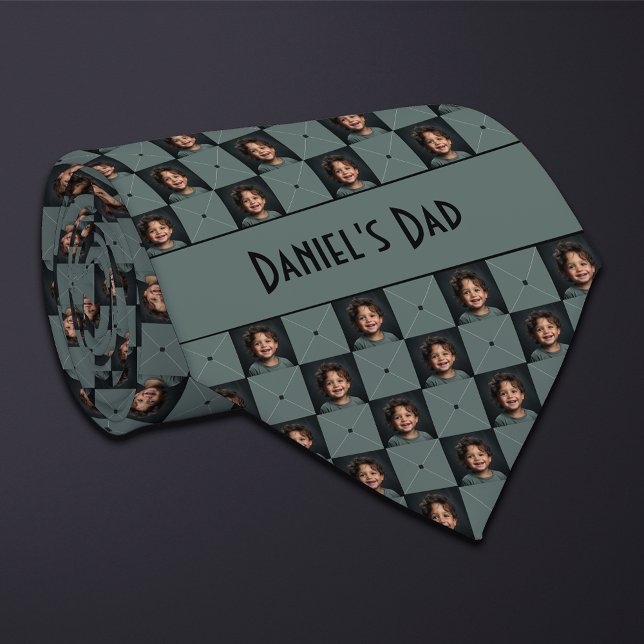 Gravata Moss Green Checkered Photo (Criador carregado)