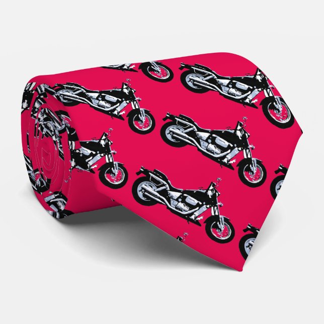 Gravata Moto preta (Rolled)