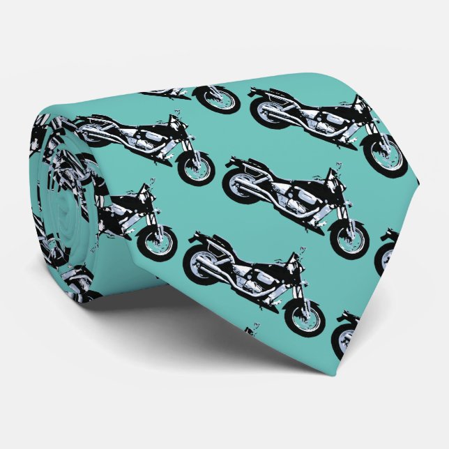 Gravata Moto preta (Rolled)