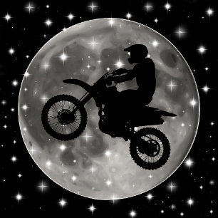 Gravata Motocicleta na Lua Motocross Esporte
