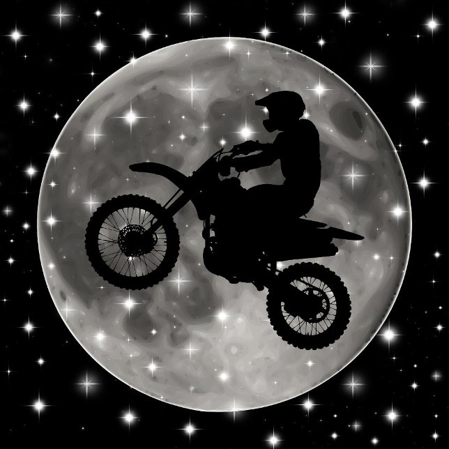Gravata Motocicleta na Lua Motocross Esporte (Criador carregado)