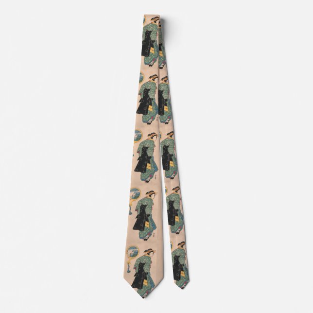 Gravata Mulher Kimono japonesa: Ukiyo-e Woodblock Impressã (Frente)