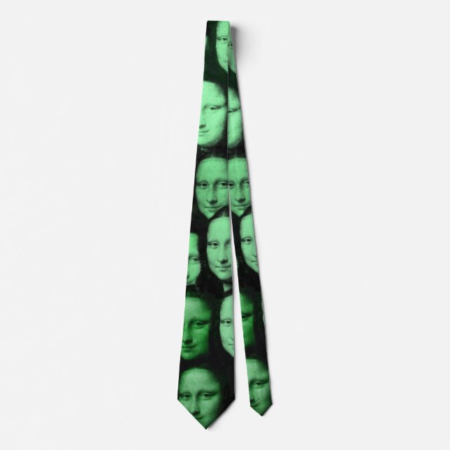 Gravata Multi-Mona em Verde (Frente)