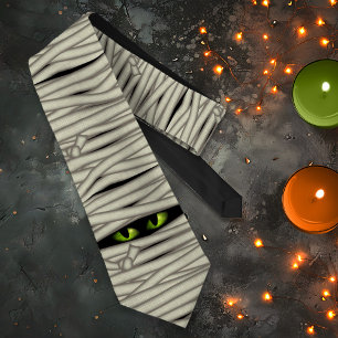 Gravata Mummy Eyes Halloween Green ID685