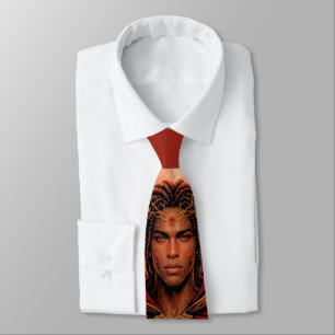 Gravata Muse do Baralho Enfeitiçado Masculino em Vermelho