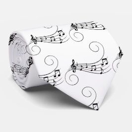 Gravata Music Notes Neck Tie