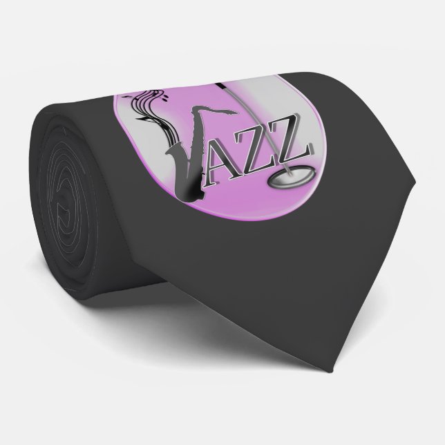 Gravata Música Jazz do Jogador Saxofone (Rolled)