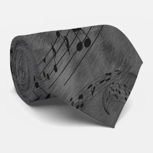 GRAVATA MÚSICA NOTES-TIE-GRAY