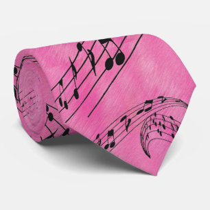 GRAVATA MÚSICA NOTES-TIE-PINK