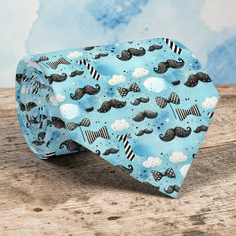 Gravata Mustache Dapper Pattern Necktie Tie