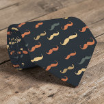 Gravata Mustache Pattern Necktie Tie<br><div class="desc">This stylish necktie features a playful mustache pattern,  making it a unique and memorable accessory for any dapper gentleman. Perfect for adding a touch of personality to your everyday look or as a thoughtful gift for the men in your life.</div>