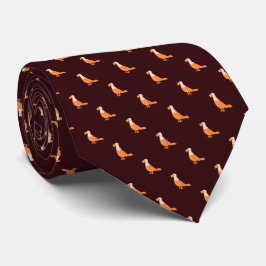 Gravata Na moda Burgundy Orange Eagle Padrão Sem Costura