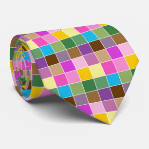 Gravata Na moda de Padrão de Verificação de Finch Roxo