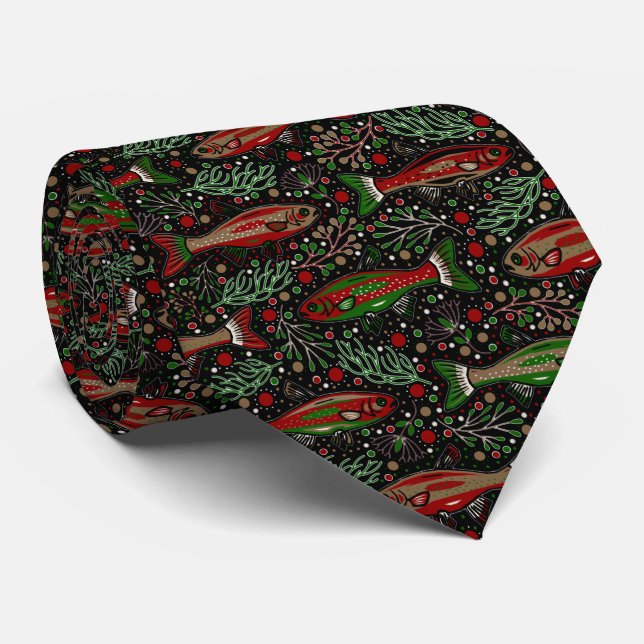 Gravata Na moda de pesca de Água fresca de peixe de Natal (Rolled)
