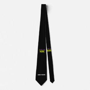 GRAVATA NA MODA MODERNO PERSONALIZÁVEL NEGRO VERIFICADO CO