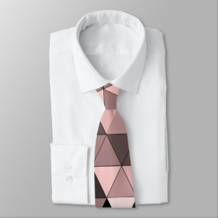 Gravata Na moda Sangria Brown & Pink Pattern Design