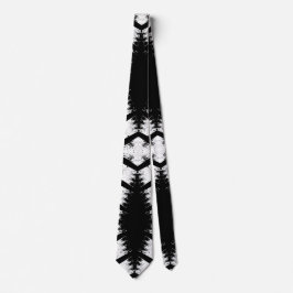 Gravata Na moda Tribal Black and White Neck para Homens