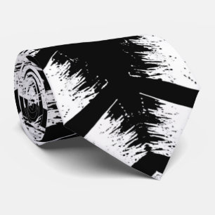 Gravata Na moda Tribal Black and White Neck para Homens