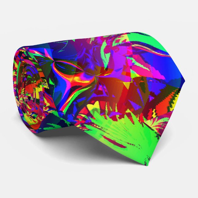 Gravata Na selva, a abstrato moderna selva poderosa (Rolled)