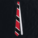 Gravata Nacional da areia de Sun do mar da bandeira de<br><div class="desc">Trinidad and Tobago embandeiram o vermelho,  fogo de representação preto e branco,  terra,  água. Bandeira da bandeira nacional da areia de Sun do mar</div>