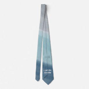 Gravata namorados simples e elegante azul, doce para casal