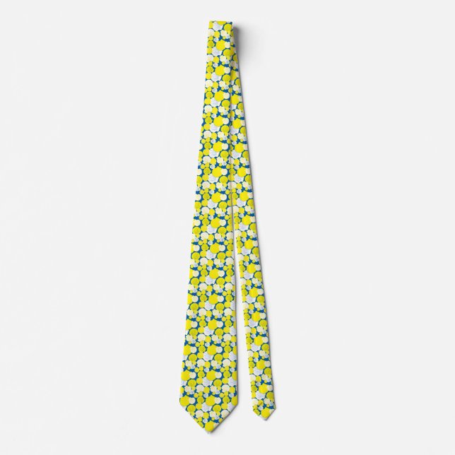 Gravata Nantucket Scallop Shell tie - azul e amarelo (Frente)
