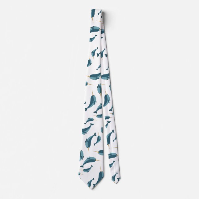 Gravata Narwhal Pattern Neck Tie (Frente)