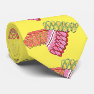 Gravata Natal Classic Ribbon Candy Novelty Tie Natal Novel