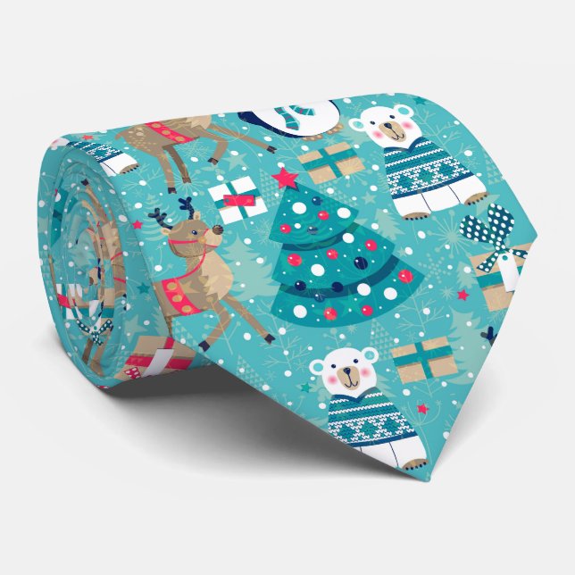 Gravata Natal Colorido (Rolled)