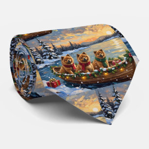Gravata Natal de barco de Chow Chow