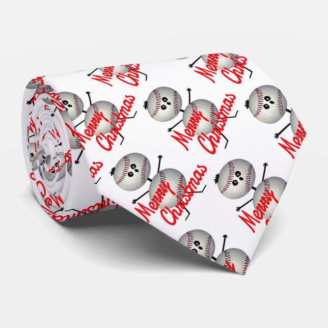 Gravata Natal do Baseball (Rolled)