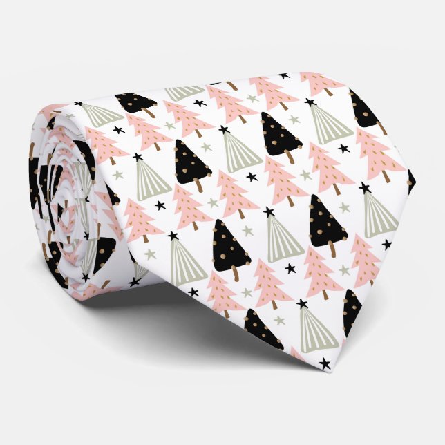Gravata Natal Escandinavo Rosa (Rolled)