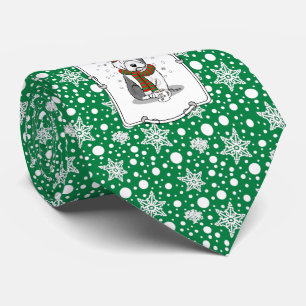 Gravata Natal Inverno Antiga Cinza Inglesa de Ovino 1 Cuec