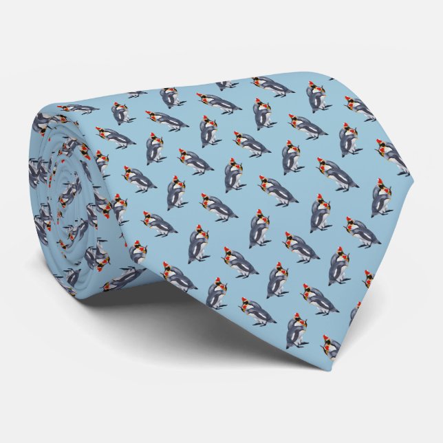Gravata Natal Kings Frenzy Tie (Azul Claro) (Rolled)