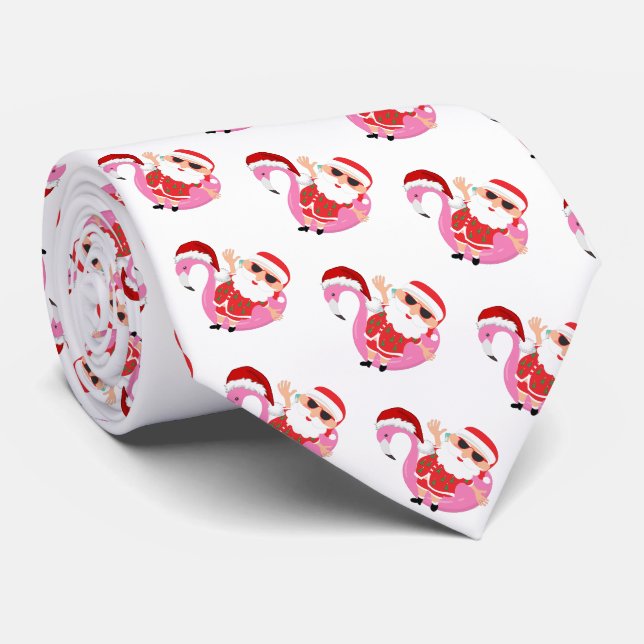 Gravata Natal na Praia do Papai Noel  (Rolled)