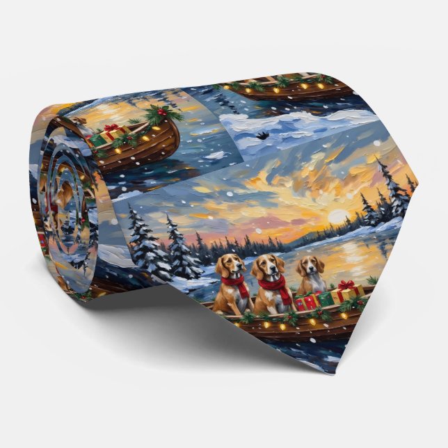 Gravata Natal no Barco com Afghan Hound (Rolled)