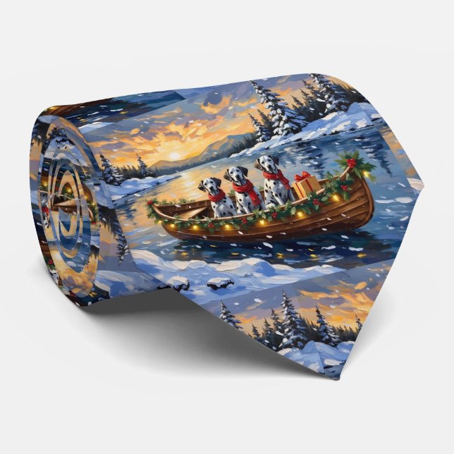 Gravata Natal no Barco com Dálmata (Rolled)