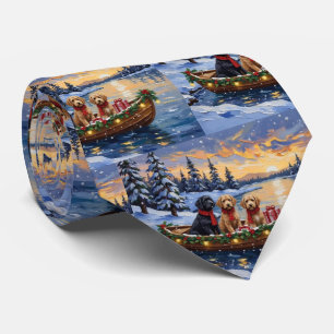 Gravata Natal no Barco do Bernedoodle