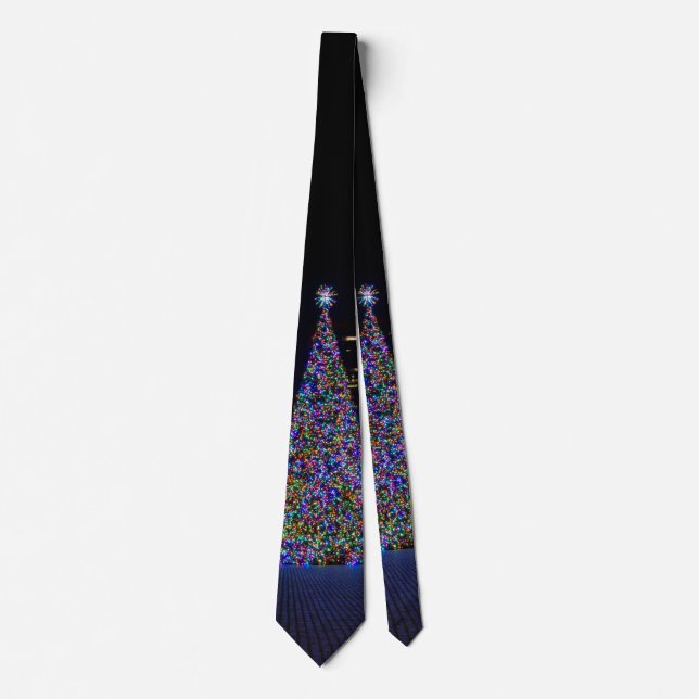 Gravata Natal No Warren Park Night Neck Tie (Frente)