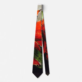 Gravata Natal Poinsettia Neck Tie